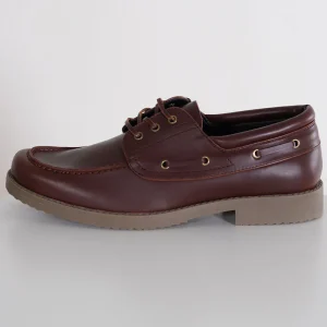 Jack & Jones Dartmoor PU Boat Shoe Brandy Brown