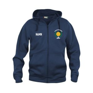 Marinblå ziphoodie unisex