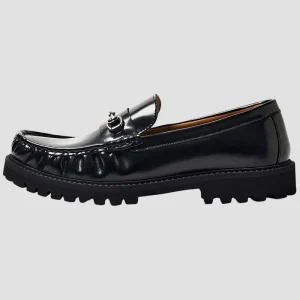 Selected Hugo Leather Horsebit Loafer Black