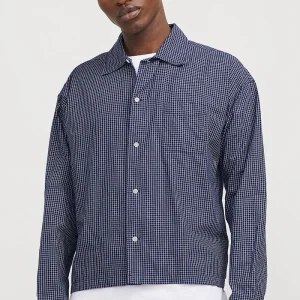 Jack & Jones Austin Loose Fit Check Shirt Ocean Cavern
