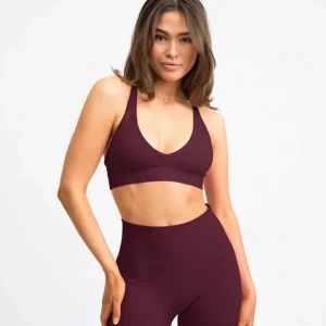 Signature Seamless V Shape Sports Bra Cherry Lacquer