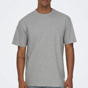 ONLY & SONS Fred Basic Oversize Tee Light Grey Melange