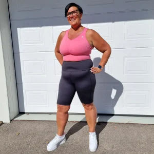 Svarta cykelbyxor med fickor