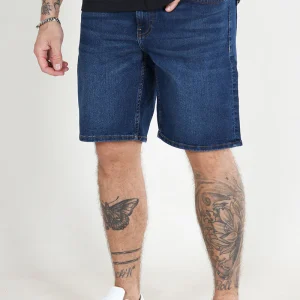 ONLY & SONS Weft Denim Shorts Dark Blue Denim