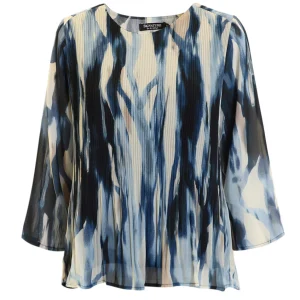 Plisserad festblus i blå toner från Signature