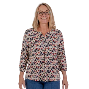 Patina modell Sille - 3/4-ärmar - Viskos