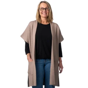 Lång stickad kofta från Signature