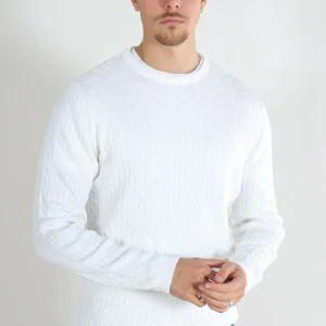 Kronstadt Cable Cotton Knit Snow White