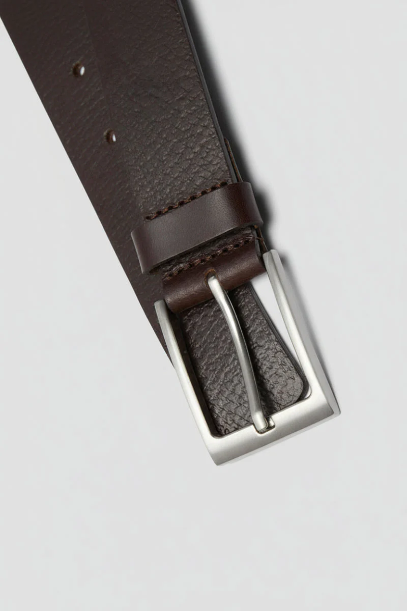 Jack & Jones JACSTOCKHOLM LEATHER BELT NOOS Black Coffee - Bild 3