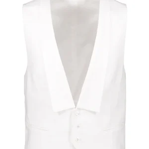 Cavaliere Frackväst Arne vit piké med rygg