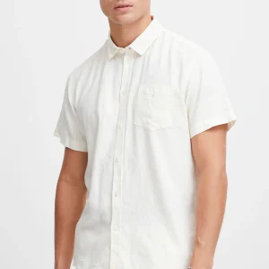 Solid Allan SS Linen Shirt White