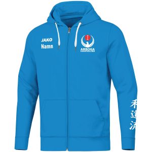 Blå ziphoodie herr