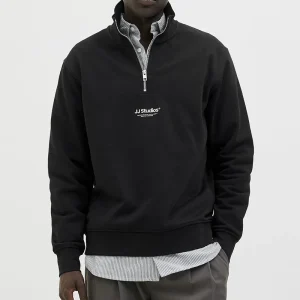 Jack & Jones Soho Sweat Half Zip Black