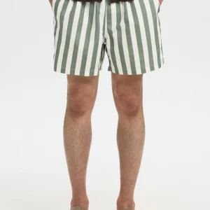 Selected Dane AOP Swimshorts Deep Lichen Green