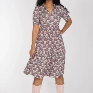 Forever mine collar short jersey dress - Mauve