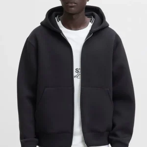 Jack & Jones Cover Scuba Sweat Zip Hoodie Black