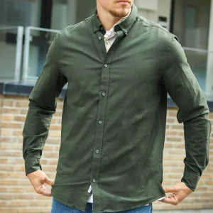Solid Val Oxford Stretch Shirt LS Rosin