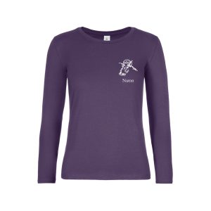 Lila långärmad t-shirt dam