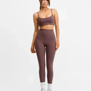 Butter Soft High Waist Tights Dark Mauve