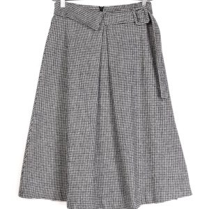 Vadlång hundtandsmönstrad kjol