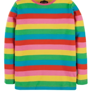 Långärmad t-shirt regnbågsfärger rosa