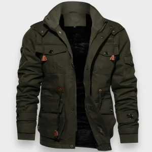 Praktisk varm vinterjacka herr med fickor