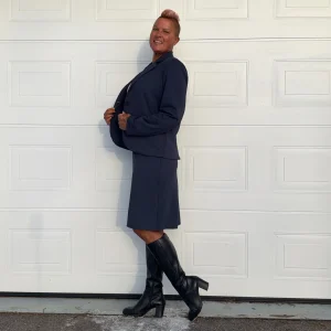 Midnight Knälång Zip-kjol med Innershorts