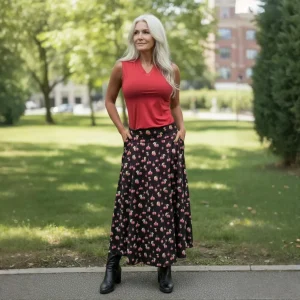 Black Cherry Lång Byxkjol