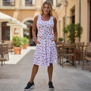 White Cherry Knälång Byxkjol