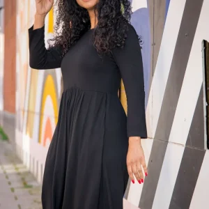 Ideal short jersey dress - Black