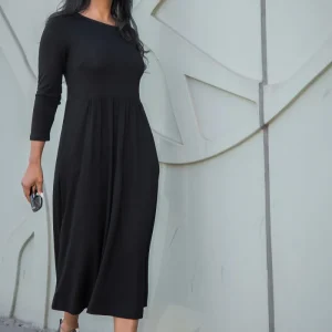 Ideal midi jersey dress - Black