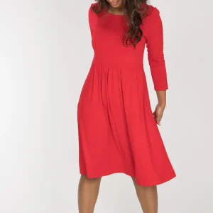 Ideal short jersey dress - True Red