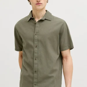 Jack & Jones Summer Shirt Linen Blend SS Dusty Olive