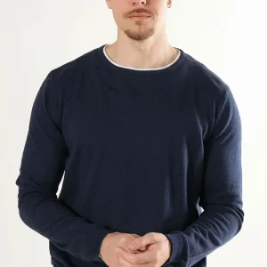 Clean Cut Copenhagen Claude crewneck knit Navy Melange