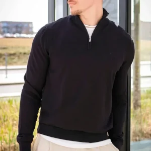 Clean Cut Copenhagen Claude Half-Zip Black