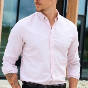 Clean Cut Copenhagen Oxford Stretch Plain Ls Violet Ice