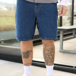 Solid Dryan Middle Blue Denim Shorts