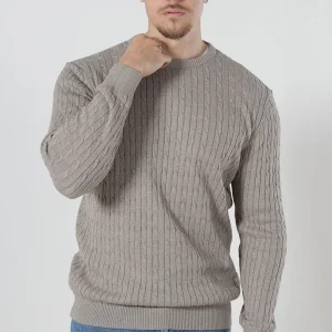 Kronstadt Cable Cotton knit Sand mix