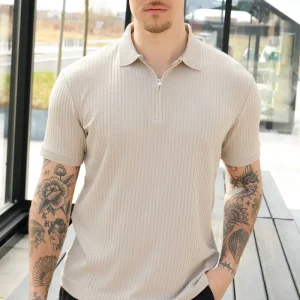 Selected Fave Kortärmad Polo Oatmeal