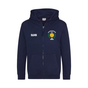 Marinblå ziphoodie barn