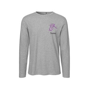 Grå långärmad t-shirt herr