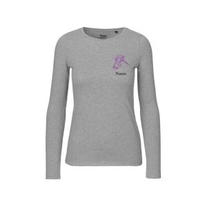 Grå långärmad t-shirt dam