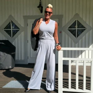 Sköna Byxor Regular Ljusgrå