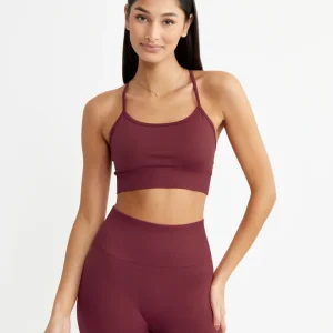 Signature Seamless Sports Bra Ruby Wine