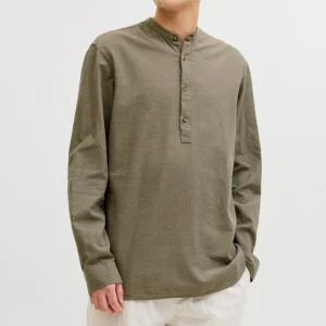 Jack & Jones Summer Shirt Linen Blend Tunic LS Dusty Olive