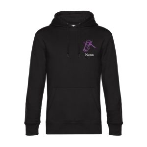 Svart hoodie herr
