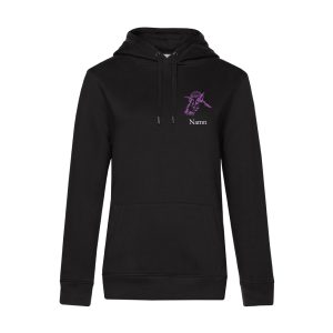 Svart hoodie dam