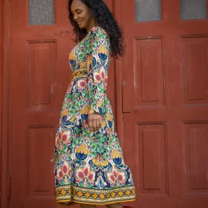 Wow midi jersey dress - Navy folklore