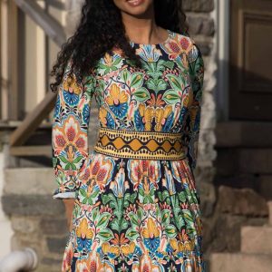 Wow short jersey dress - Navy folklore