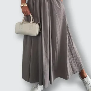 Adina – Högmidjad maxikjol med fickor